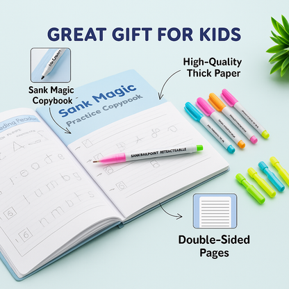 Magic Practice book (4 Book + 10 Refill) Set of 4-books
